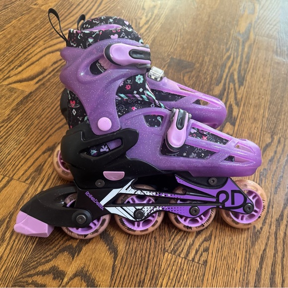 Roller Derby Girl's Adjustable 2-in-1 Quad and Inline Skates sz 3-6 Junior - Picture 2 of 11